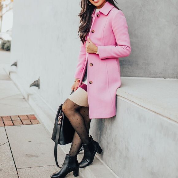 Last One NWT PINK J. CREW Wool-blend lady coat - Picture 3 of 16